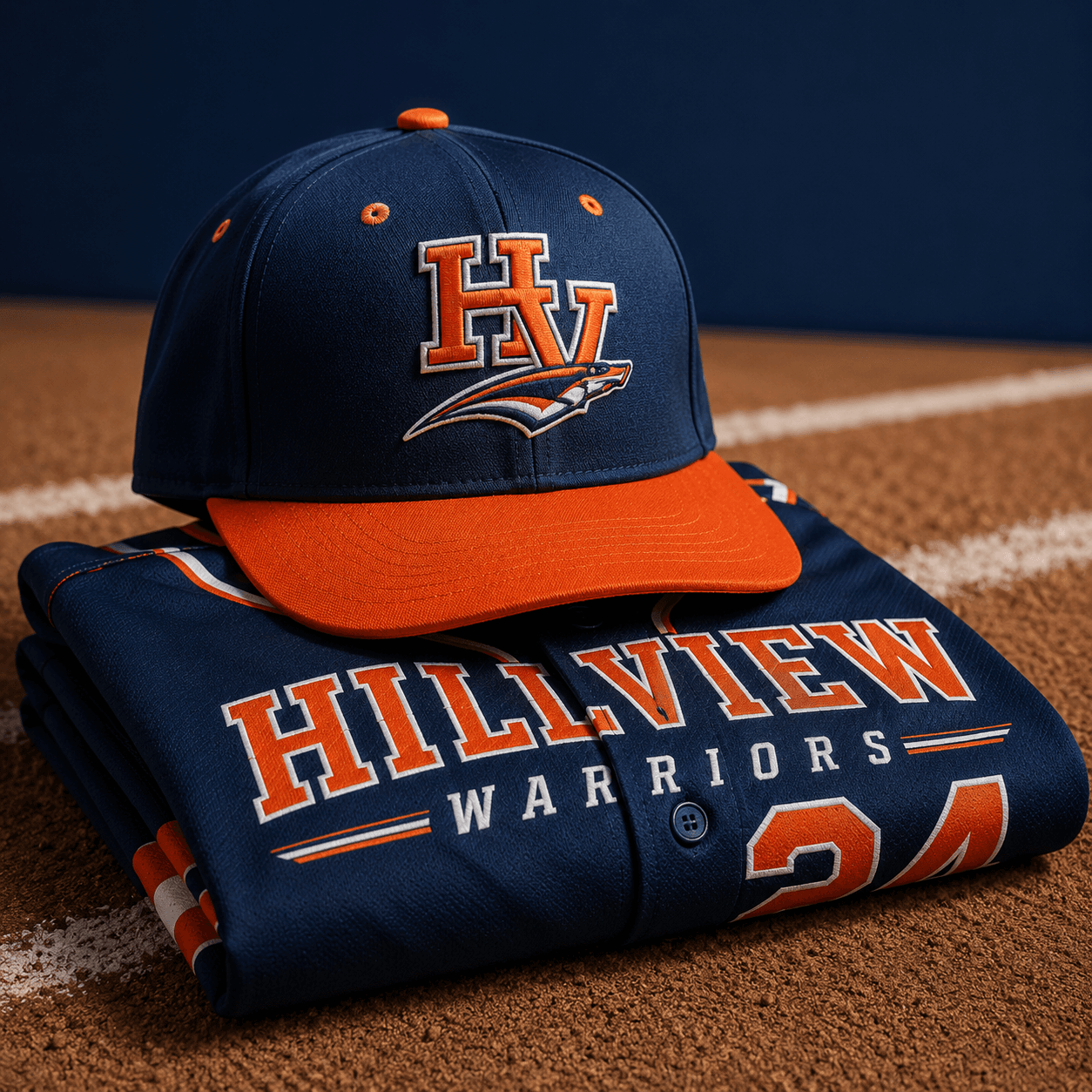 Hillview Warriors team hat and jersey